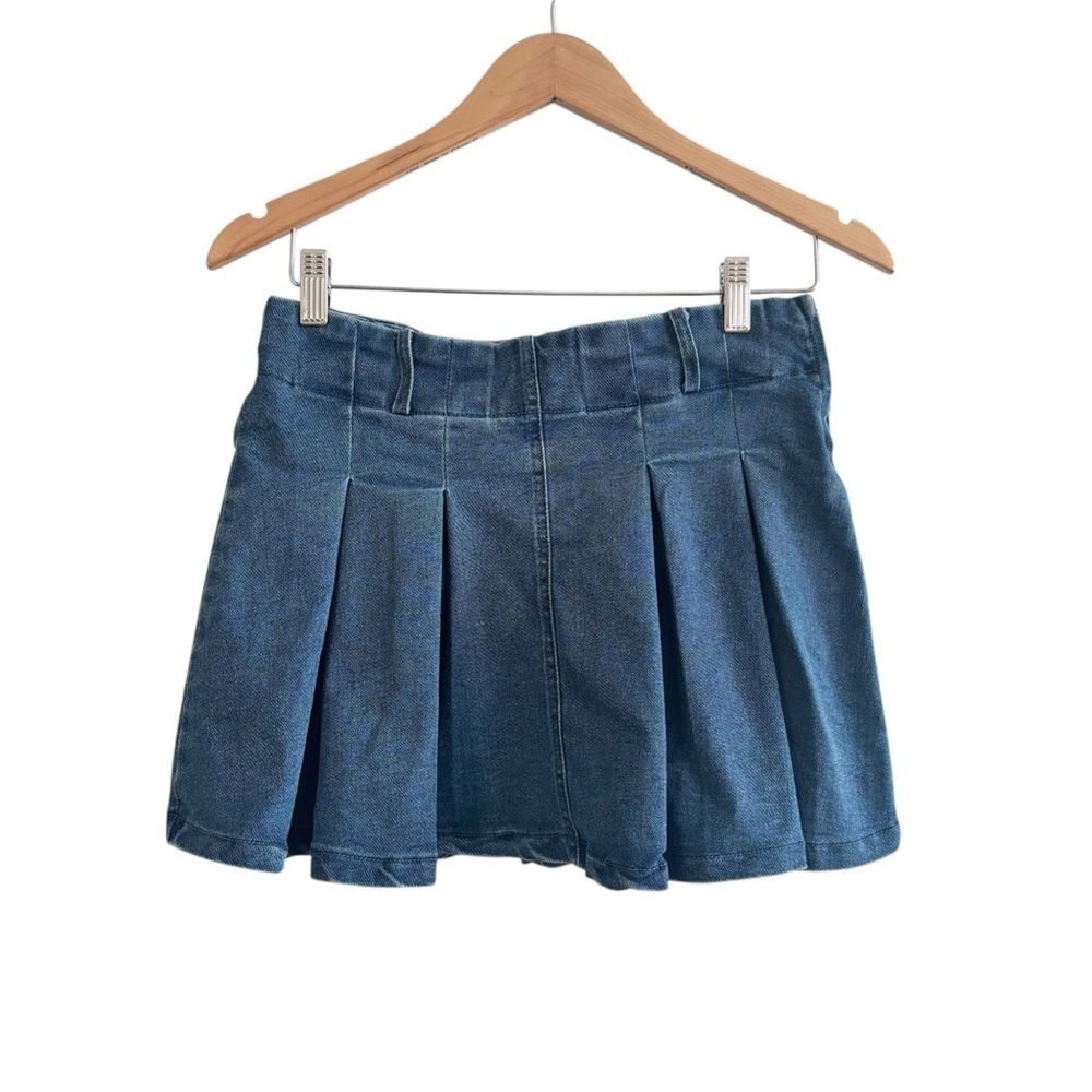 Love Cult Denim Pleated Jean Blue Mini Skirt
